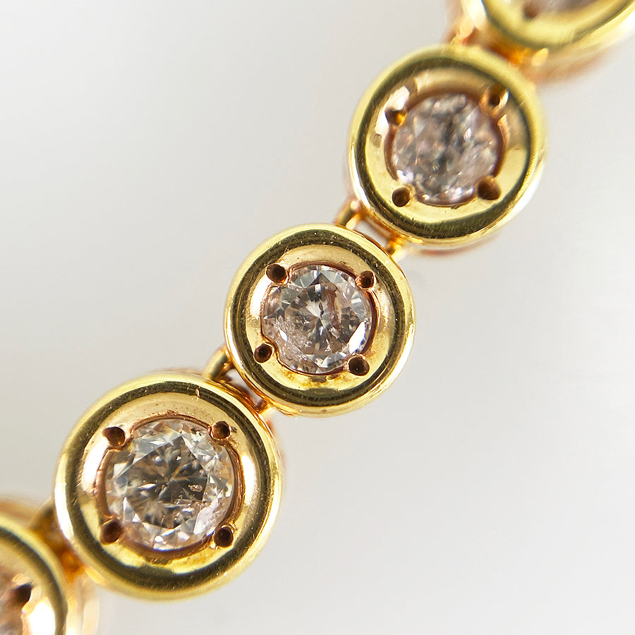 Tennis necklace Yellow gold Diamond