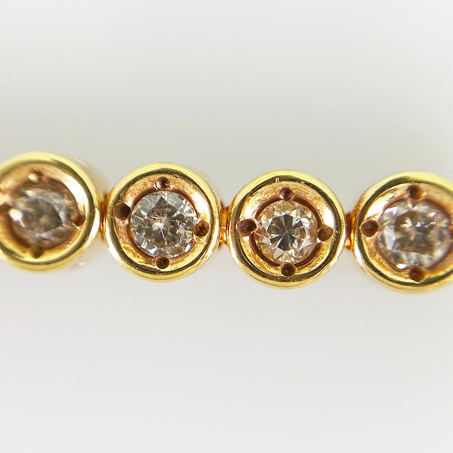 Tennis necklace Yellow gold Diamond