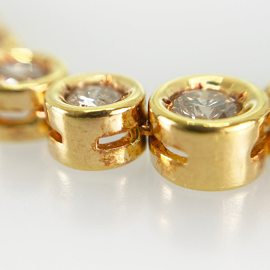Tennis necklace Yellow gold Diamond