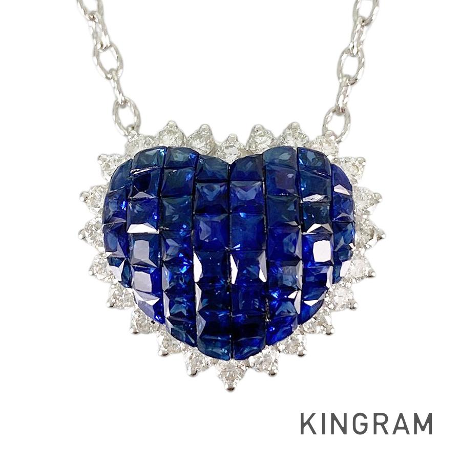 Necklace White gold Sapphire