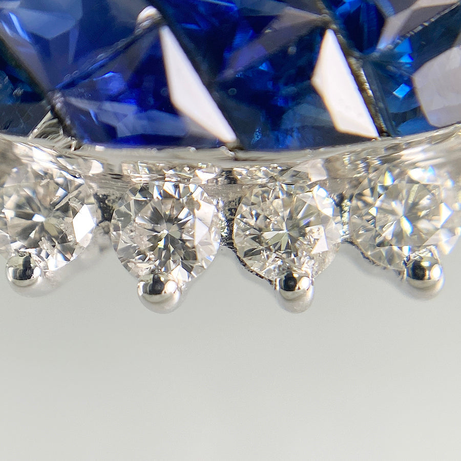 Necklace White gold Sapphire
