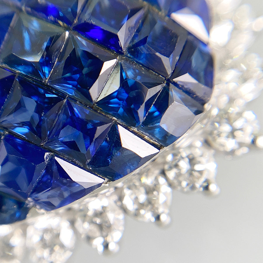 Necklace White gold Sapphire