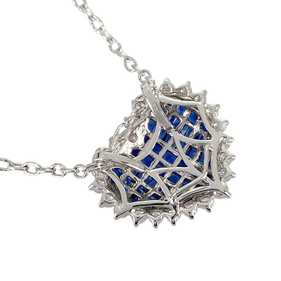 Necklace White gold Sapphire