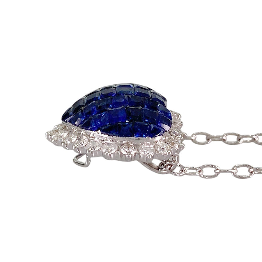 Necklace White gold Sapphire