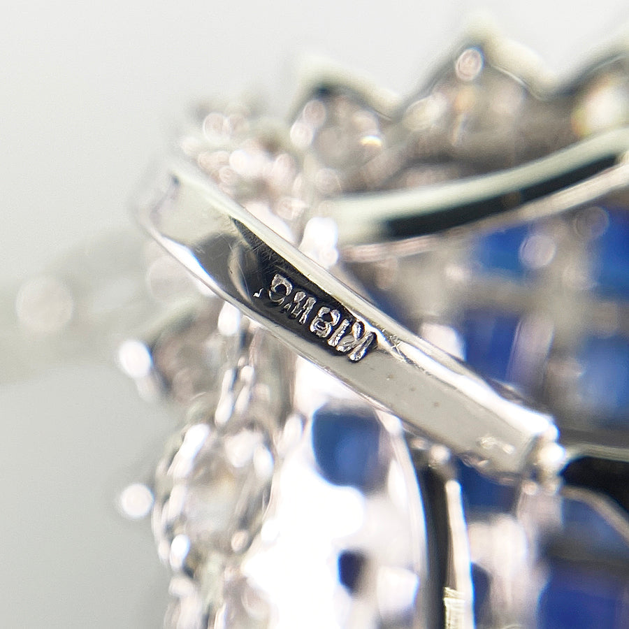 Necklace White gold Sapphire