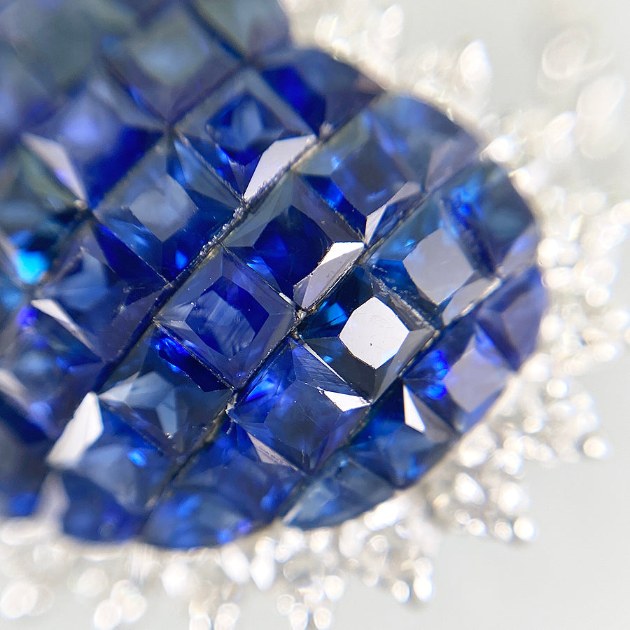 Necklace White gold Sapphire