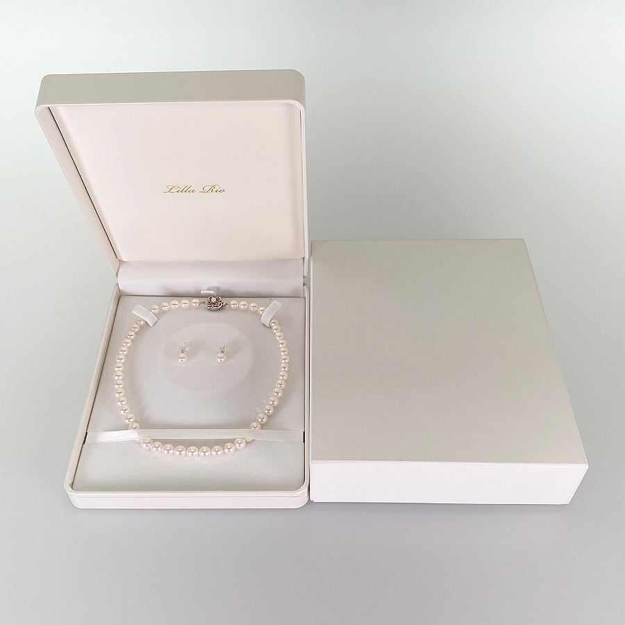 Necklace White gold Akoya Pearl