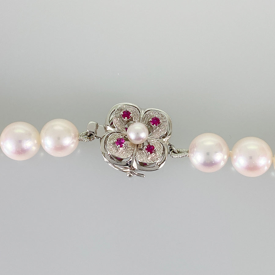 Necklace White gold Akoya Pearl