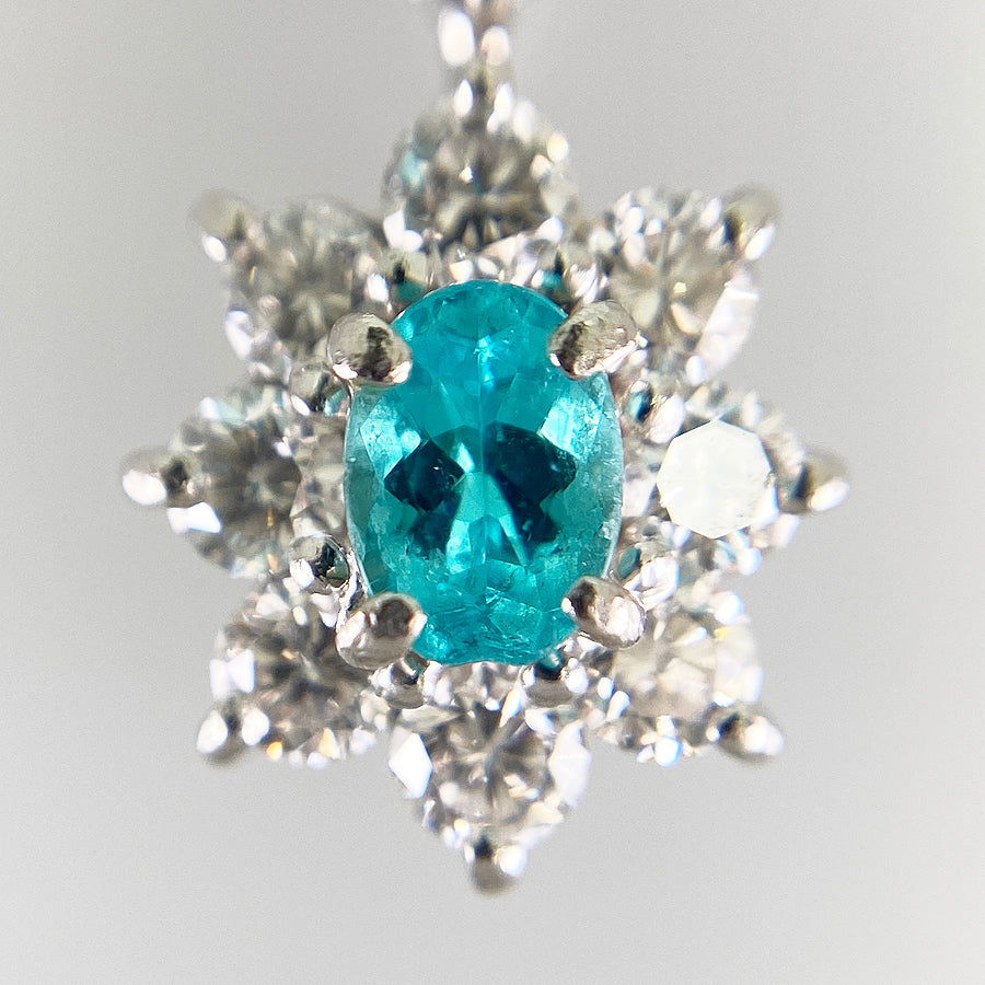 Necklace Platinum Platinum Paraiba Tourmaline
