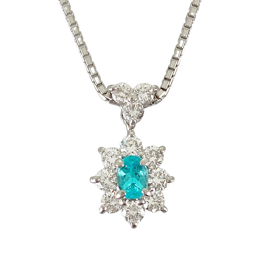 Necklace Platinum Platinum Paraiba Tourmaline