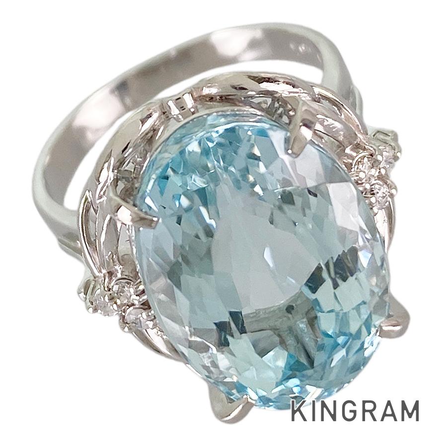 Ring Platinum Aquamarine