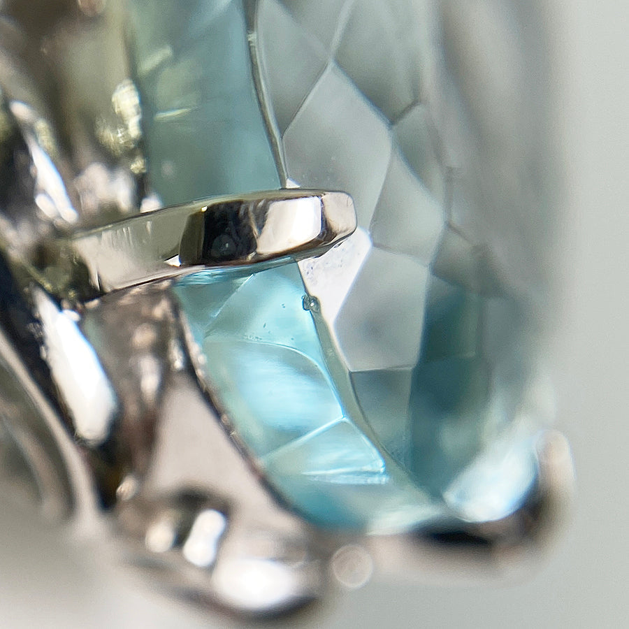 Ring Platinum Aquamarine