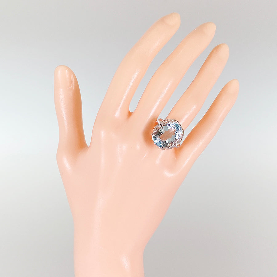 Ring Platinum Aquamarine