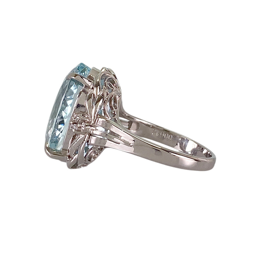 Ring Platinum Aquamarine
