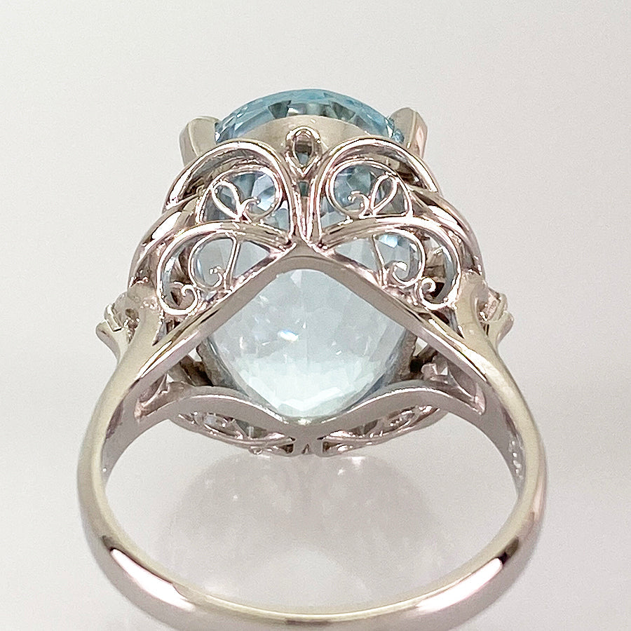 Ring Platinum Aquamarine