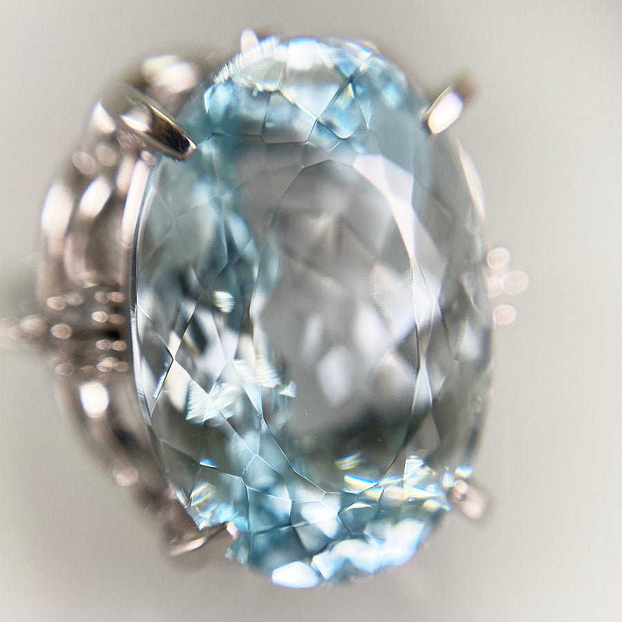 Ring Platinum Aquamarine