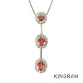 Necklace White gold Padparadscha Sapphire