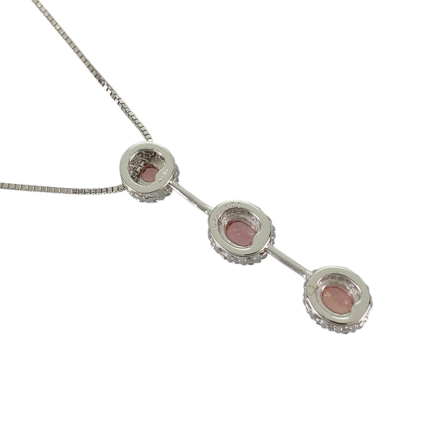 Necklace White gold Padparadscha Sapphire