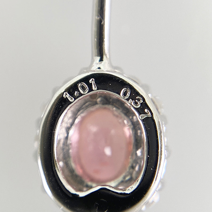Necklace White gold Padparadscha Sapphire
