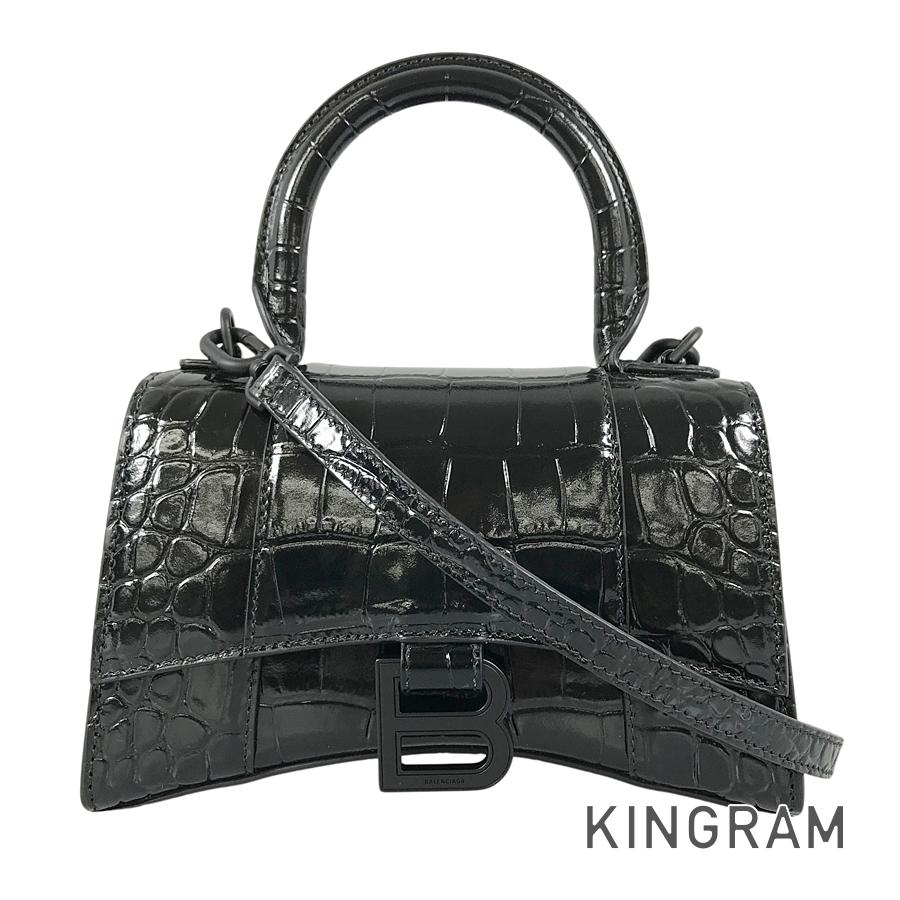 BALENCIAGA Hourglass XS 592833 1LR67 1000 Hand bag
