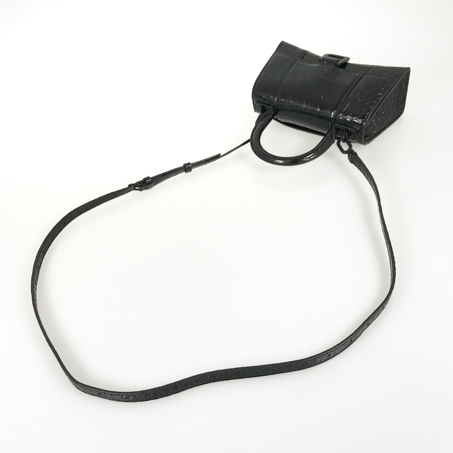 BALENCIAGA Hourglass XS 592833 1LR67 1000 Hand bag
