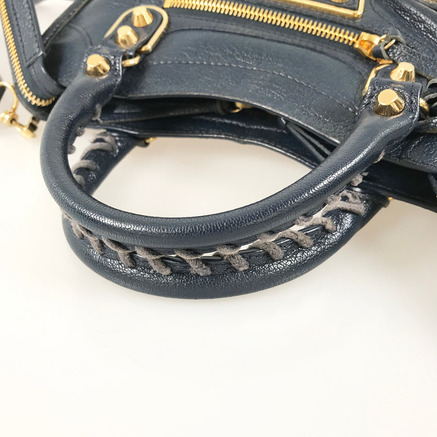 BALENCIAGA Classic Metallic Edge Mini City 390160 Hand bag