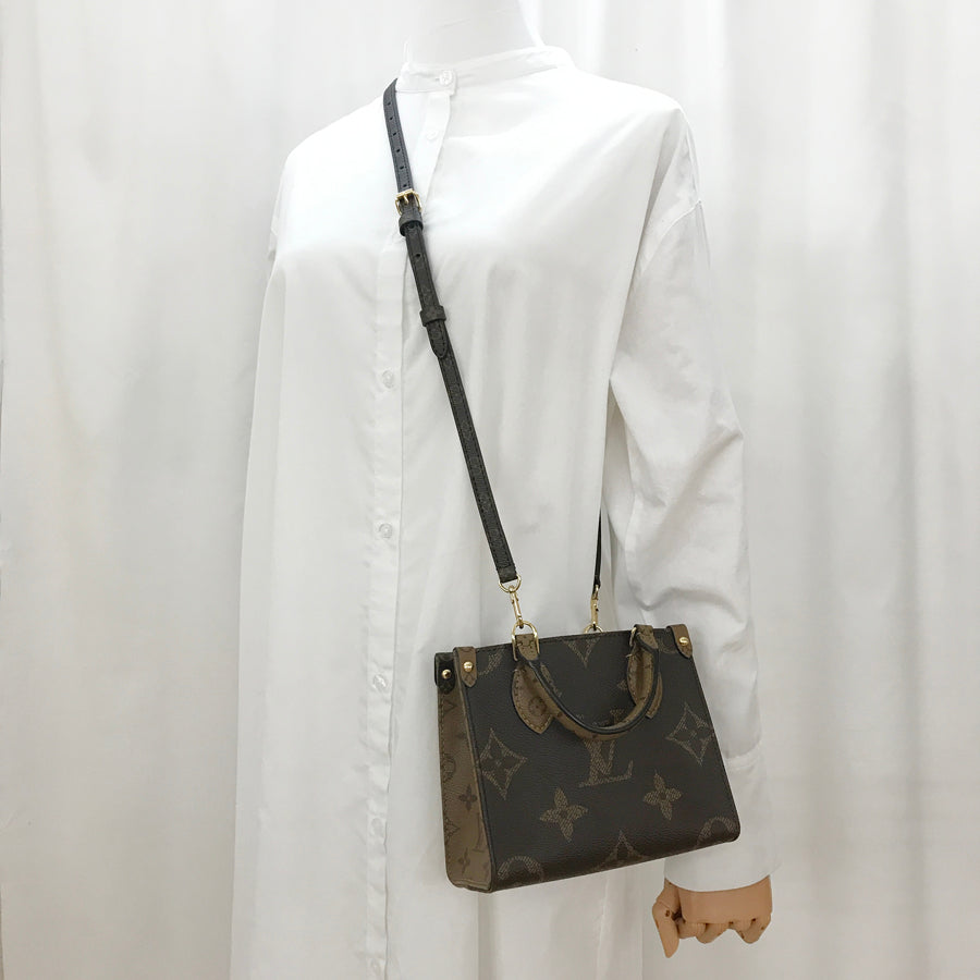 LOUIS VUITTON Monogram Reverse On The Go BB M46839 Hand bag