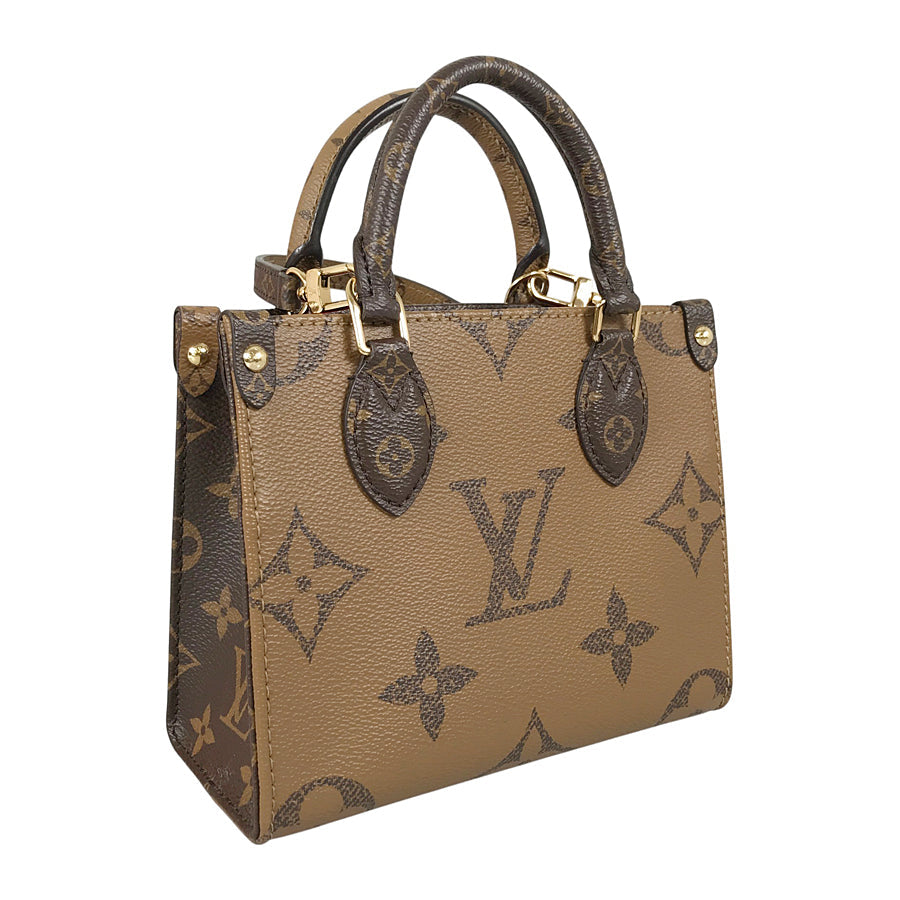 LOUIS VUITTON Monogram Reverse On The Go BB M46839 Hand bag