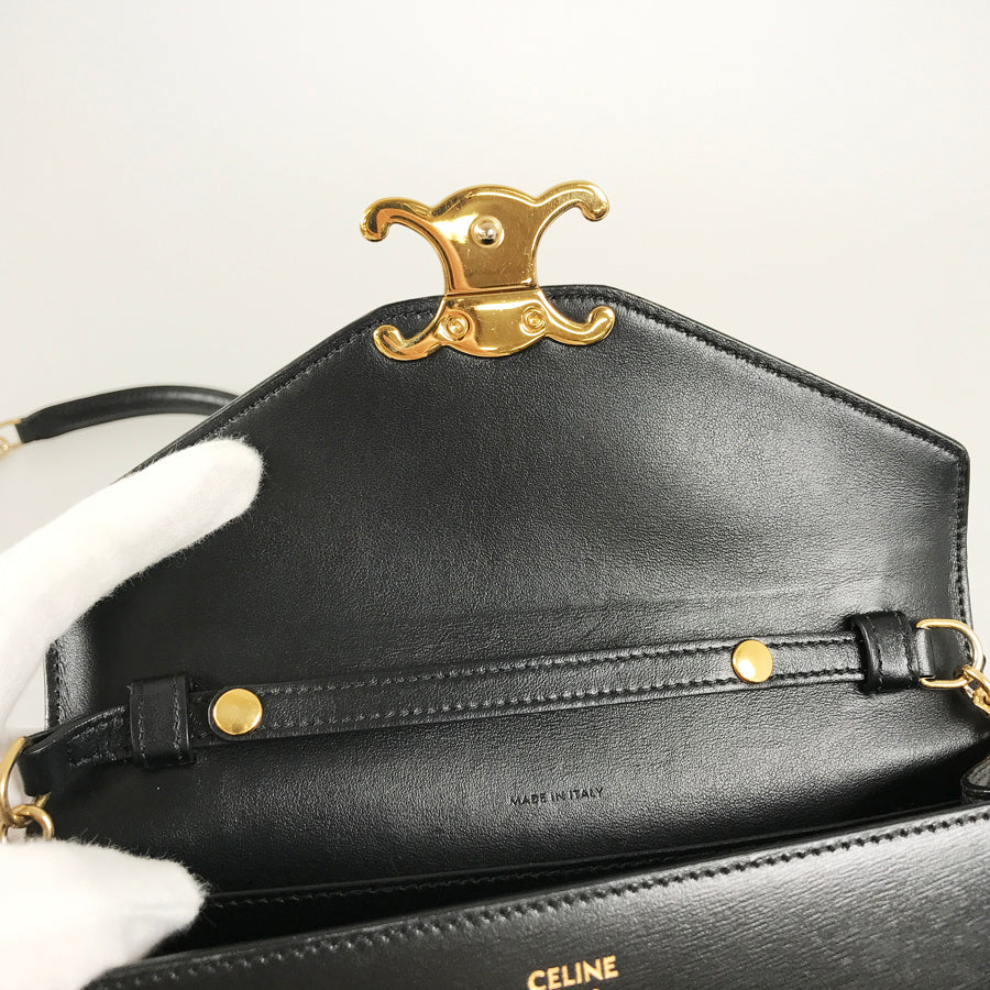 CELINE Triomphe Chain Wallet Margo 10L033DPV.38NO Wallet bag