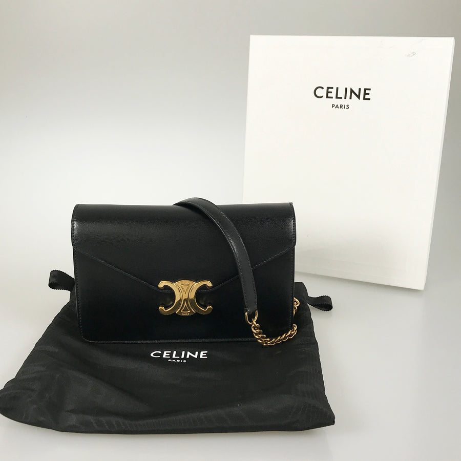 CELINE Triomphe Chain Wallet Margo 10L033DPV.38NO Wallet bag