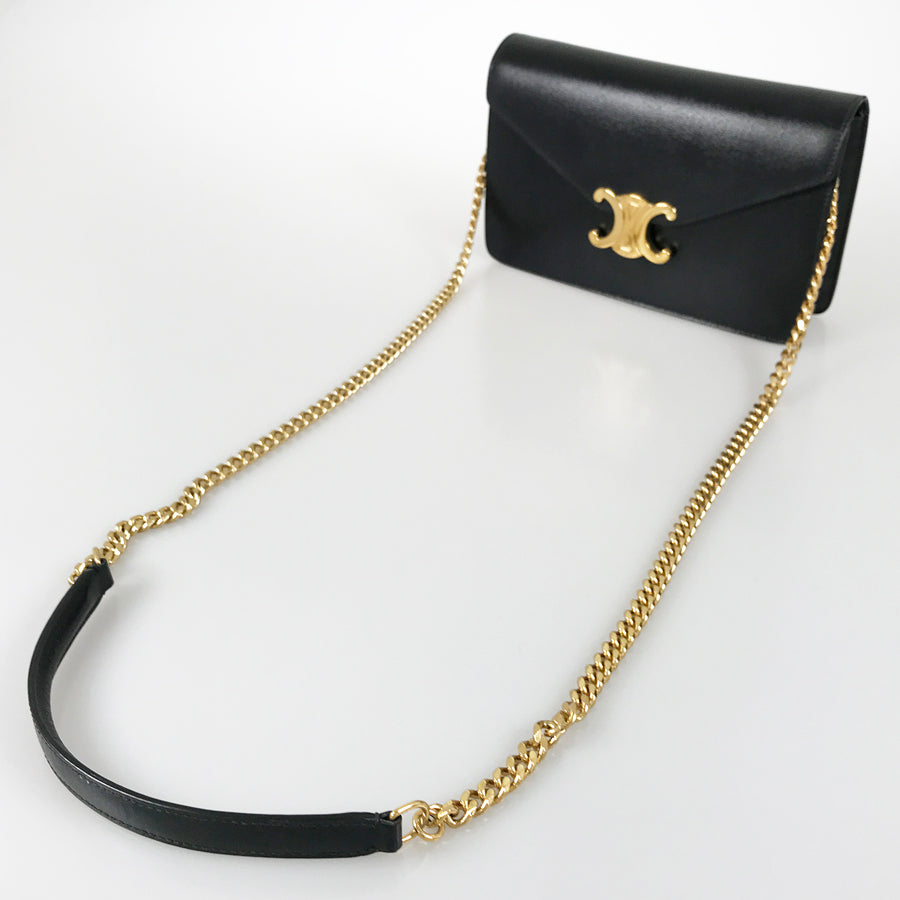 CELINE Triomphe Chain Wallet Margo 10L033DPV.38NO Wallet bag