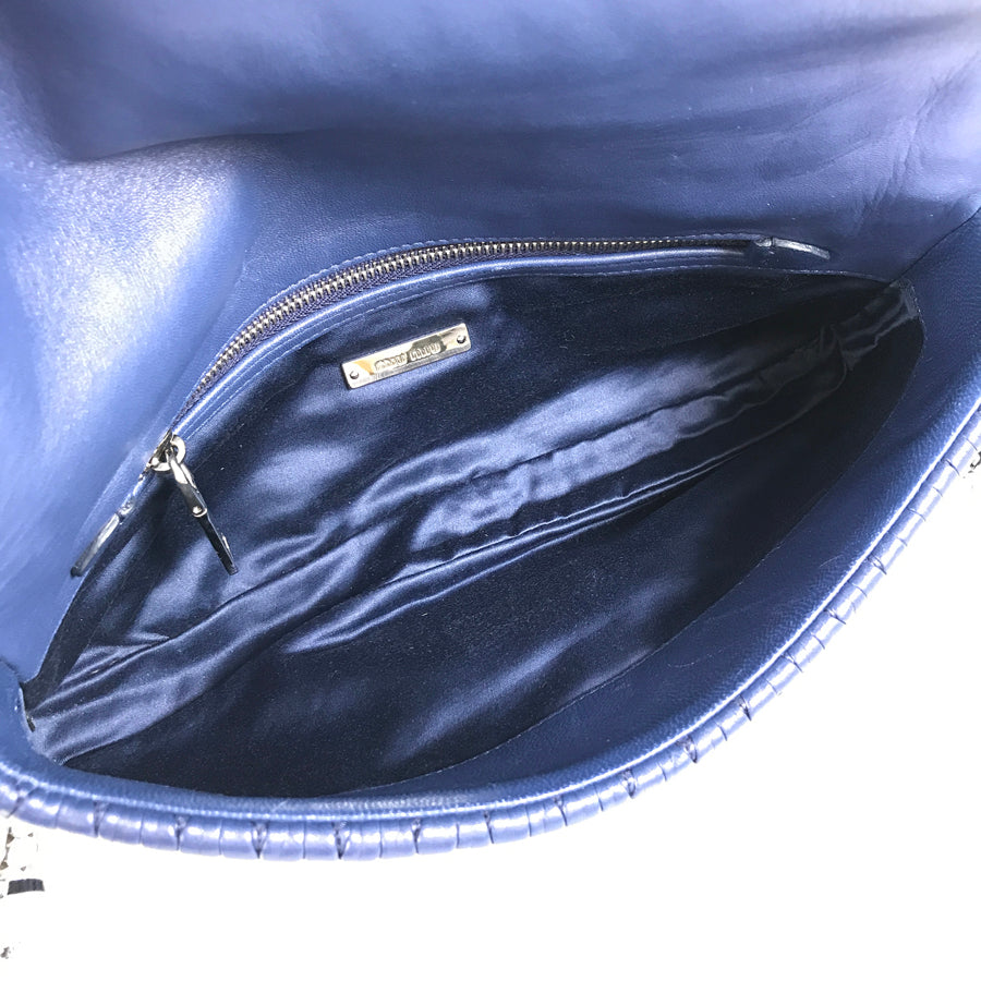 MIUMIU Matelasse Nappa crystal Shoulder bag