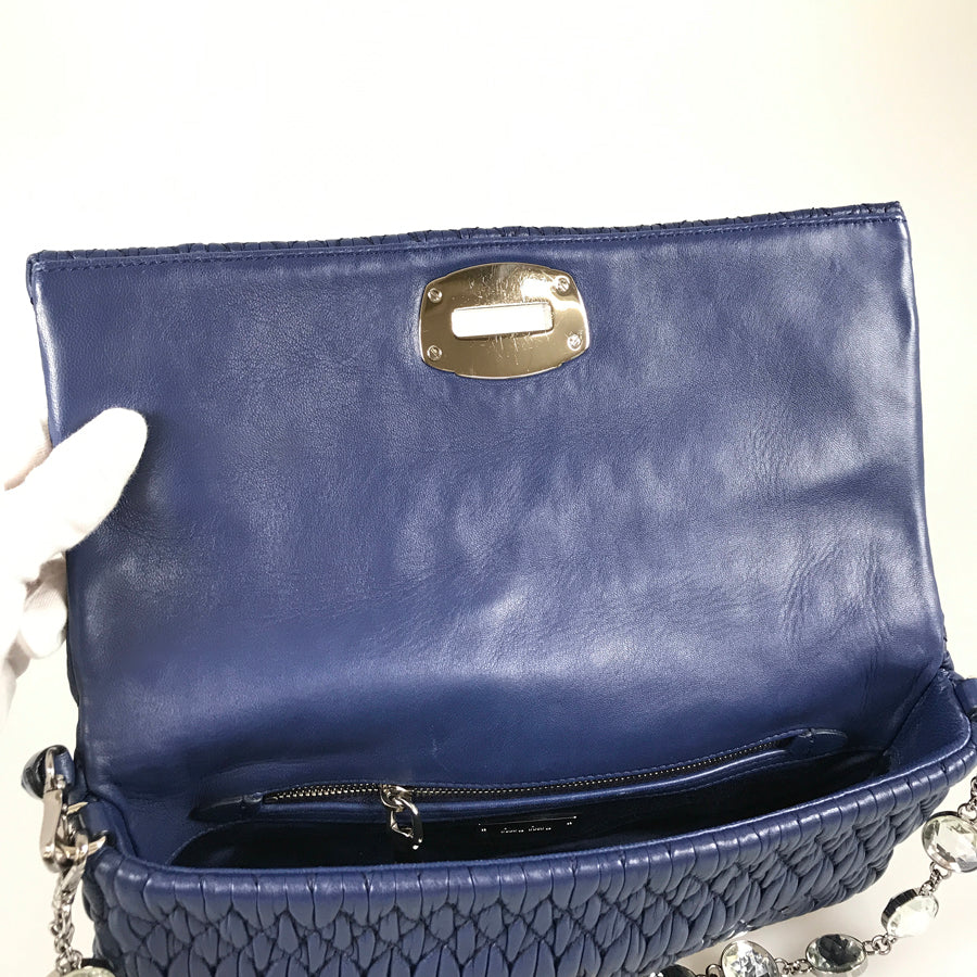 MIUMIU Matelasse Nappa crystal Shoulder bag