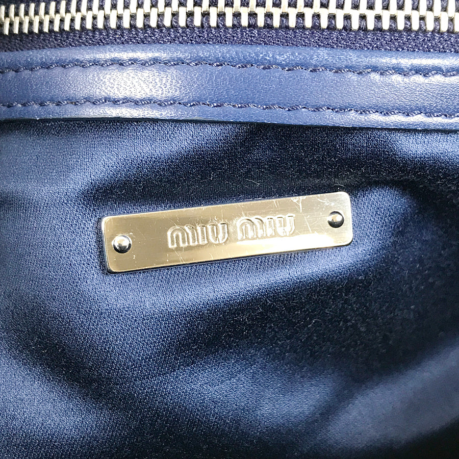 MIUMIU Matelasse Nappa crystal Shoulder bag
