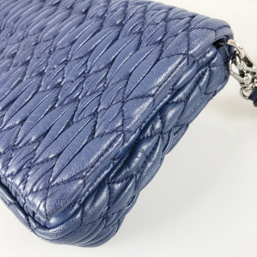 MIUMIU Matelasse Nappa crystal Shoulder bag