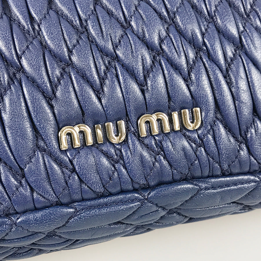 MIUMIU Matelasse Nappa crystal Shoulder bag