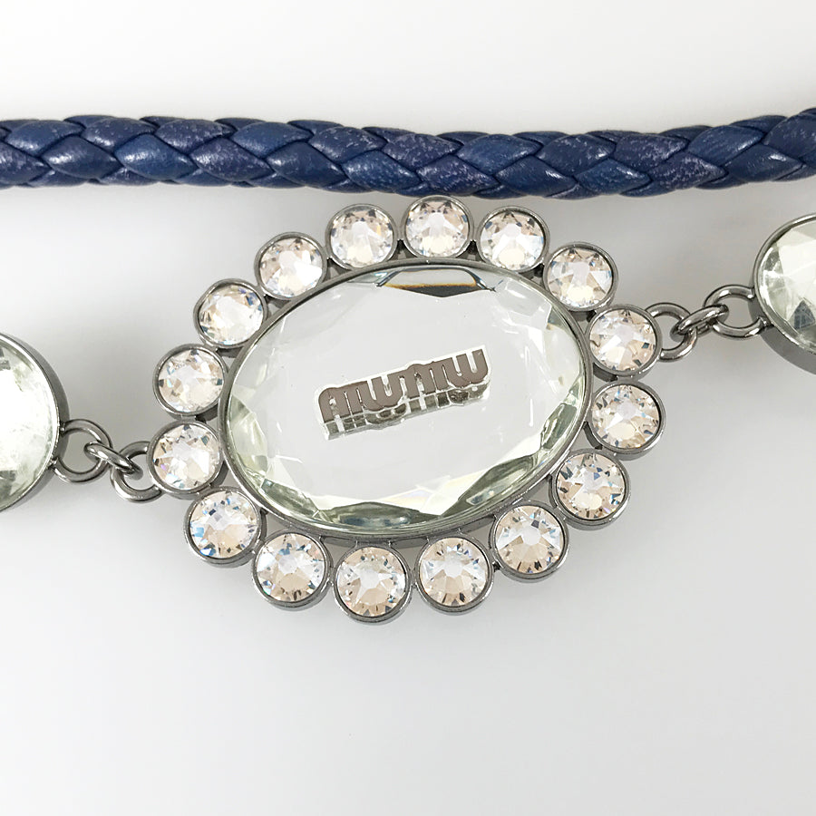 MIUMIU Matelasse Nappa crystal Shoulder bag