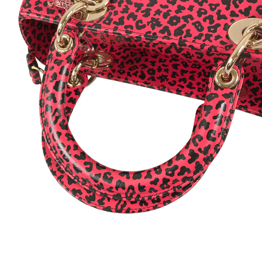 Dior Lady Dior Medium Leopard Hand bag