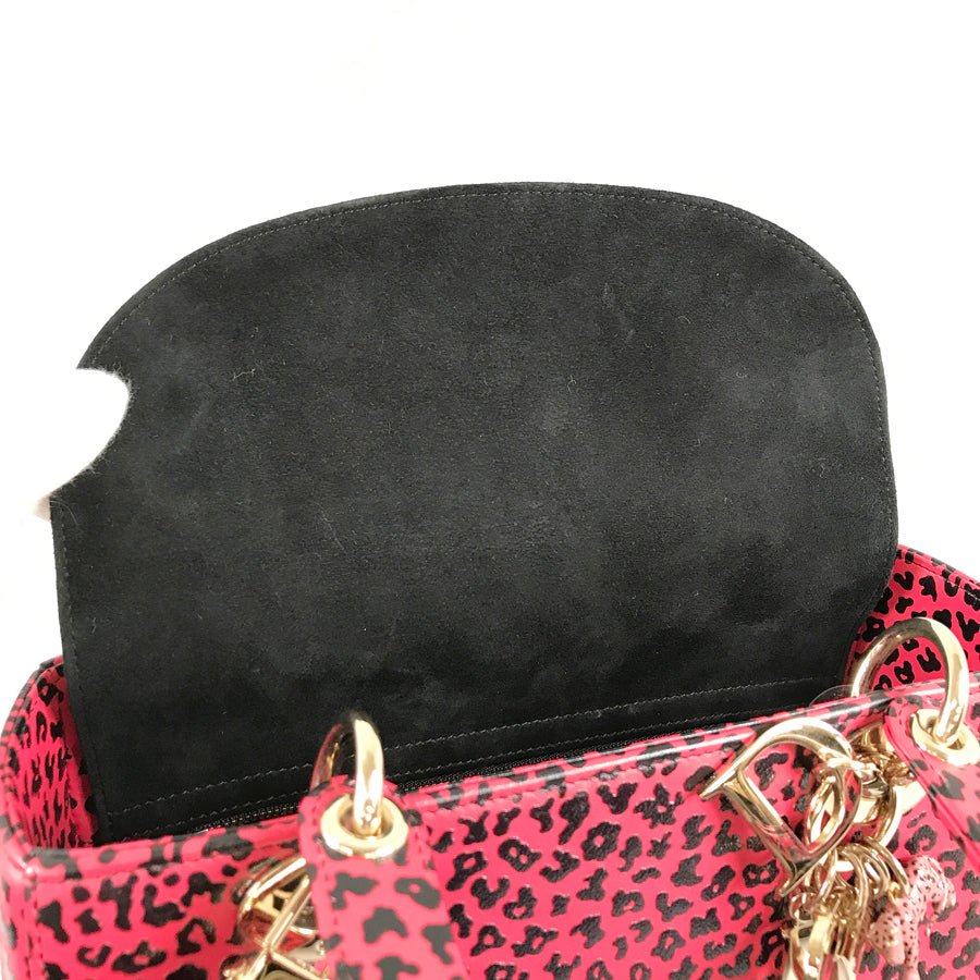 Dior Lady Dior Medium Leopard Hand bag