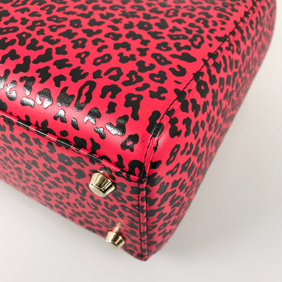 Dior Lady Dior Medium Leopard Hand bag
