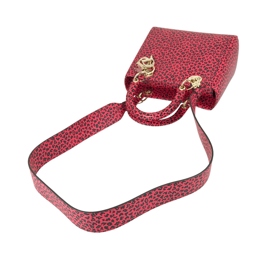 Dior Lady Dior Medium Leopard Hand bag