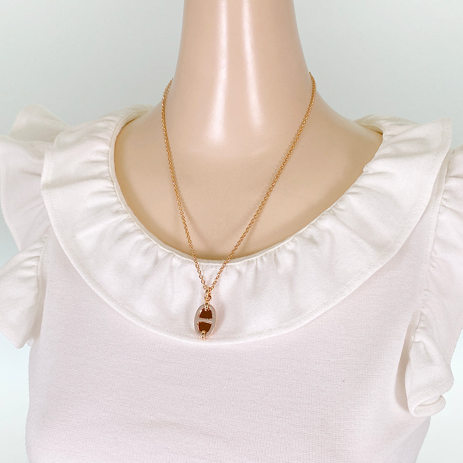 HERMES Pendant Mini Maillon PM H100053FOD3 Necklace
