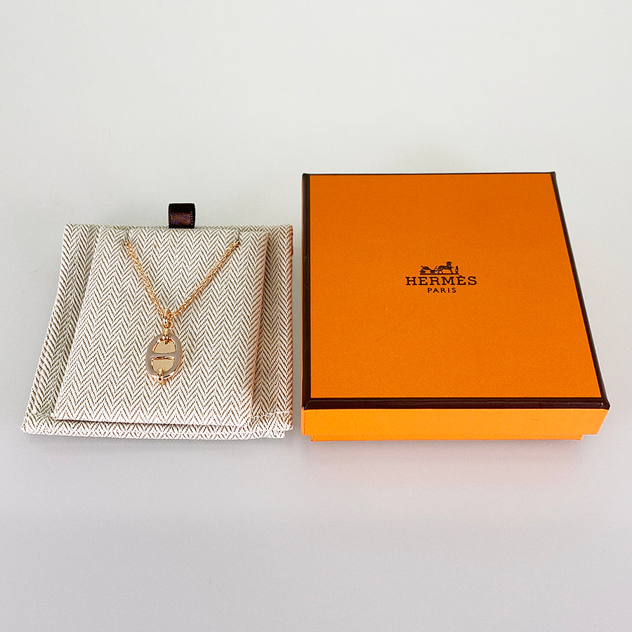 HERMES Pendant Mini Maillon PM H100053FOD3 Necklace