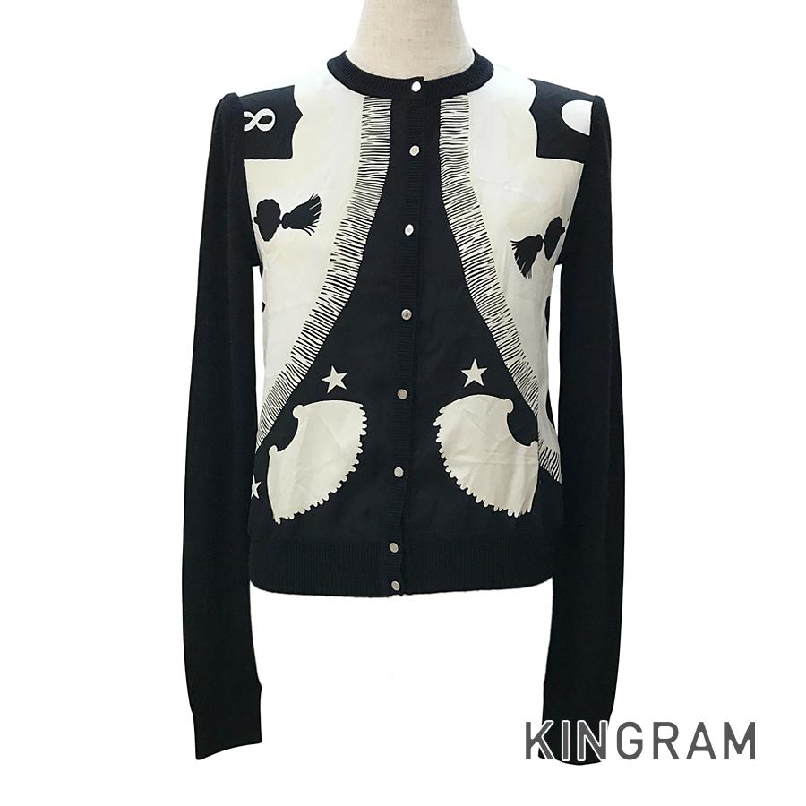 HERMES twill laine Women's Cardigan