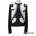 HERMES twill laine Women's Cardigan