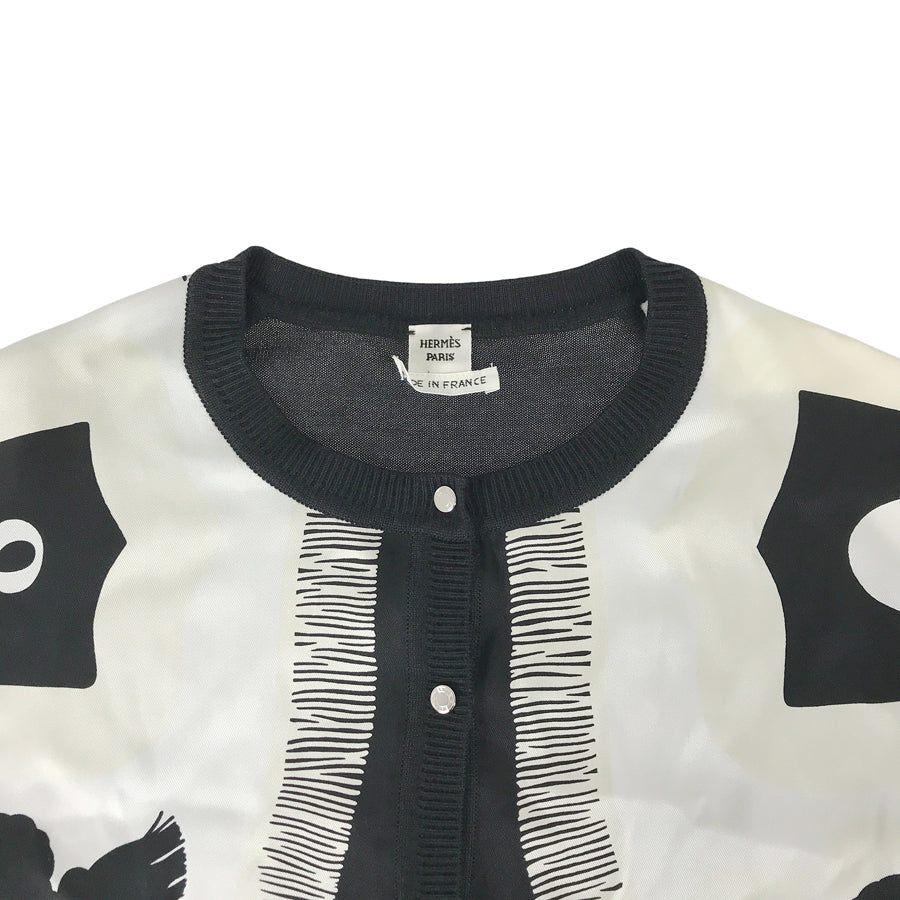 HERMES twill laine Women's Cardigan