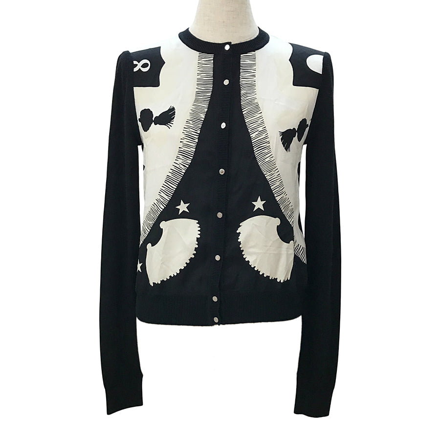HERMES twill laine Women's Cardigan