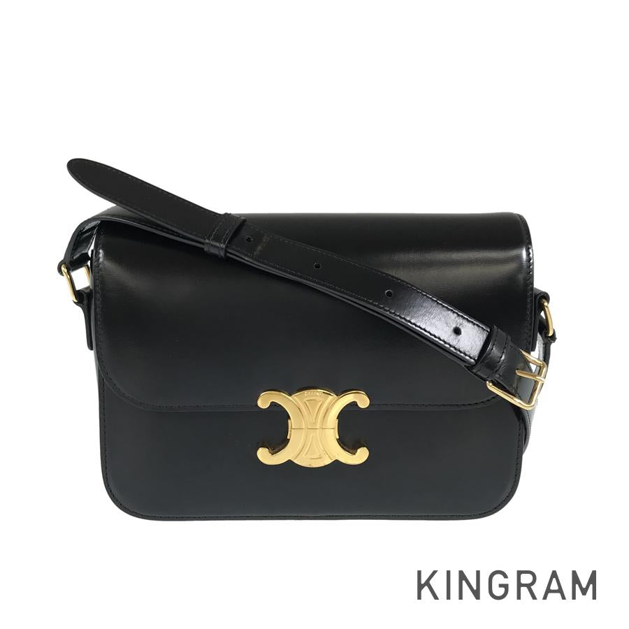 CELINE Triomphe Classic Gold Hardware Shoulder Bag