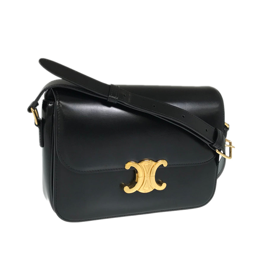 CELINE Triomphe Classic Gold Hardware Shoulder Bag