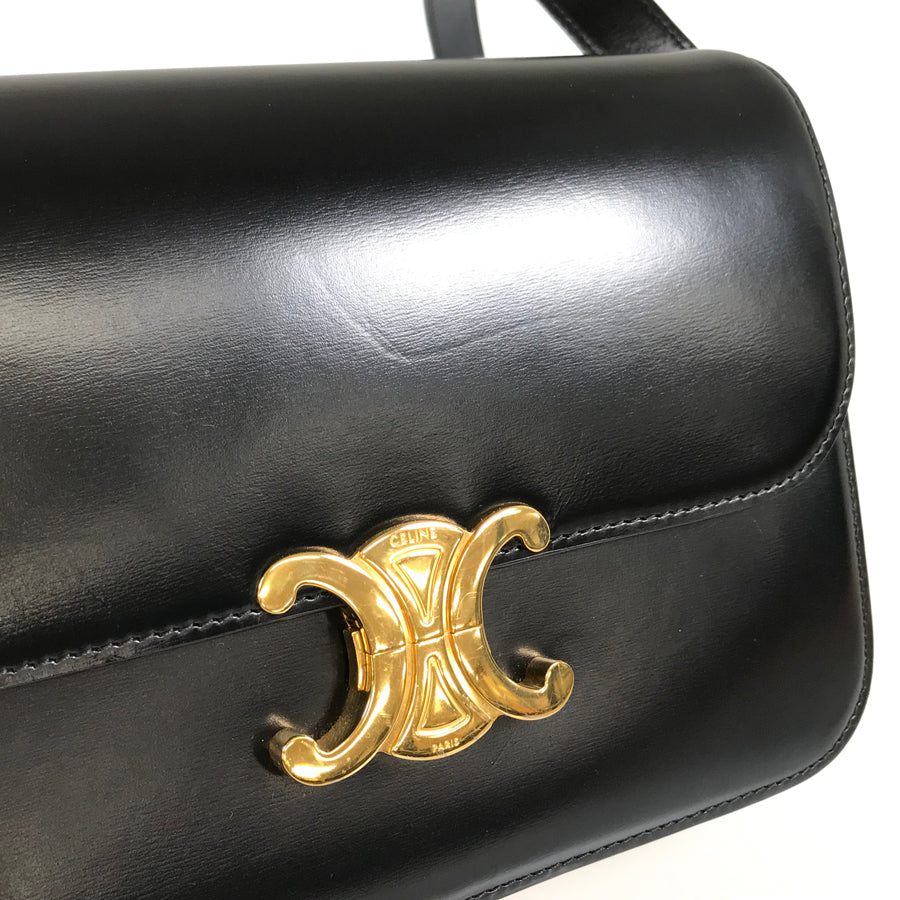 CELINE Triomphe Classic Gold Hardware Shoulder Bag